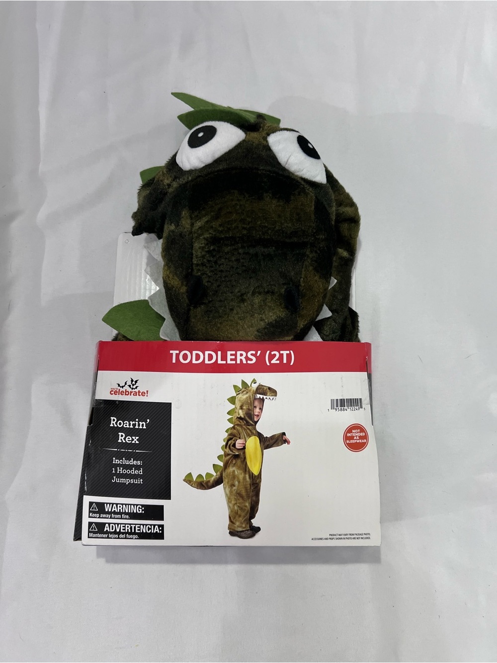 Celebrate! Roarin' Rex Toddler Dinosaur Costume 2T- Green